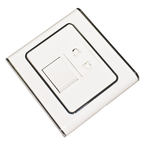 Мебельный выключатель с розеткой 250 Вольт 10А