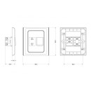 Мебельный выключатель с розеткой 250 Вольт 10А