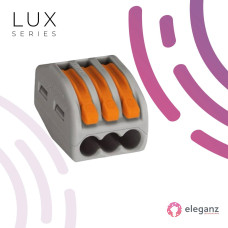 Соединитель для трех проводов, клеммный, быстрозажимной до 250V — 32А