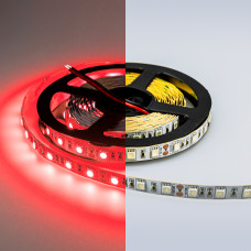 LUX Светодиодная лента 5050 60 LED (14.4W/M) 12V КРАСНАЯ IP20