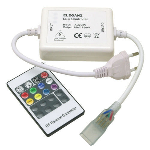 Контроллер кнопочный для RGB ленты 220V(50 метров) радио